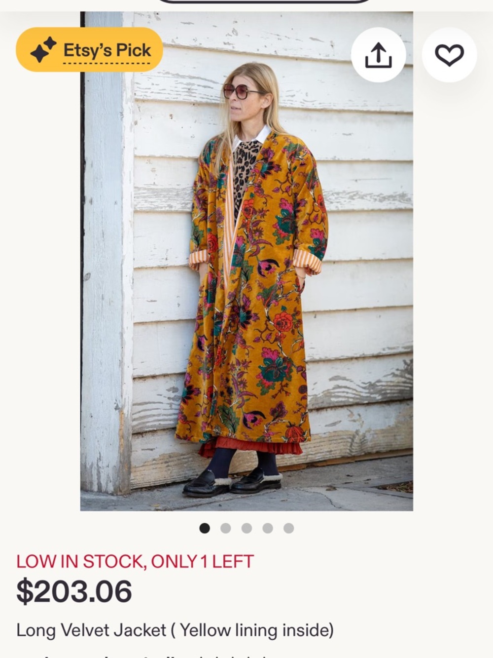 Floral Patterned Long Sweater Cardigan - Picture 11 of 12